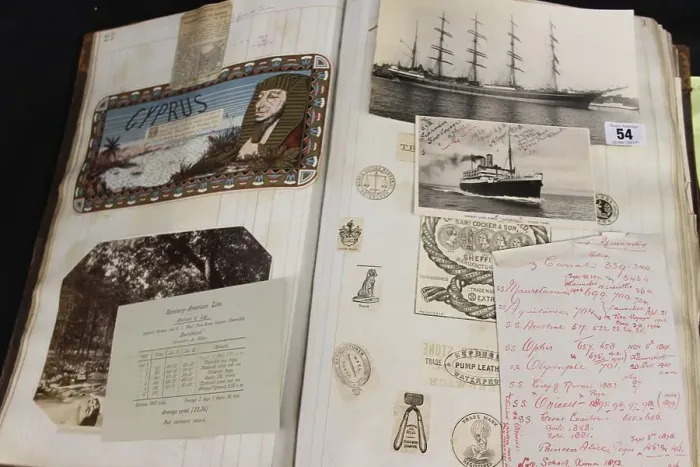 Framed Print : RMS Titanic - passenger's album of scraps Framed Print : RMS Titanic - passenger's album of scraps