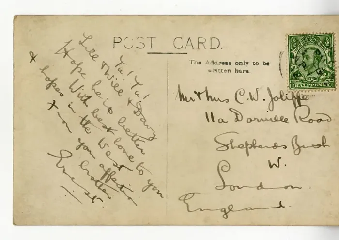 Framed Print : RMS Titanic - postcard from Ernest Tomlin, victim Framed Print : RMS Titanic - postcard from Ernest Tomlin, victim