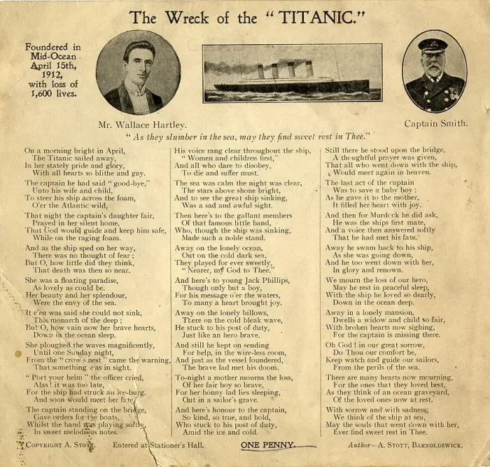 Framed Print : RMS Titanic - postcard, Wallace Hartley, Captain Smith Framed Print : RMS Titanic - postcard, Wallace Hartley, Captain Smith