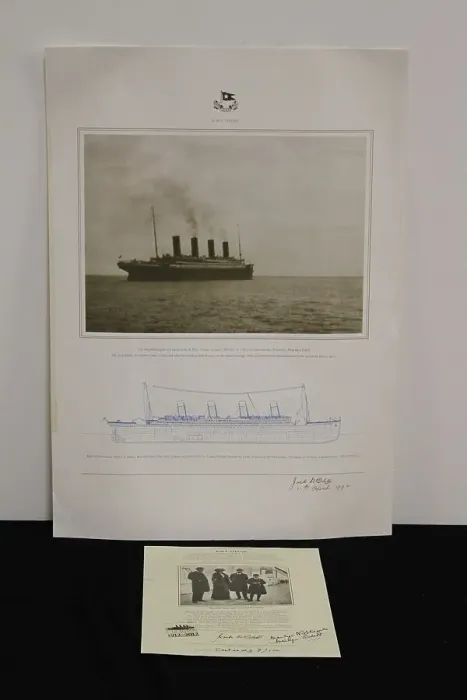 Framed Print : RMS Titanic - print, signed notelet, certificate Framed Print : RMS Titanic - print, signed notelet, certificate