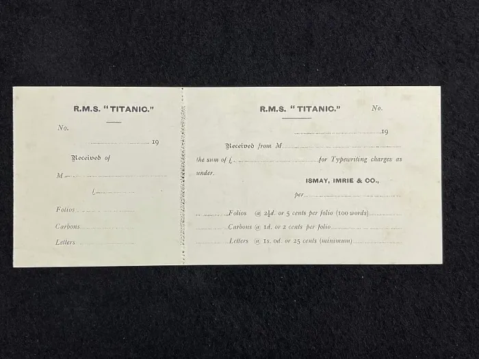 Framed Print : RMS Titanic, receiptand stub