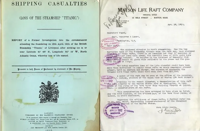 Framed Print : RMS Titanic - Shipping Casualties report and letter Framed Print : RMS Titanic - Shipping Casualties report and letter