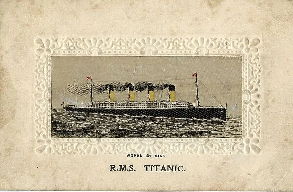RMS Titanic - silk postcard