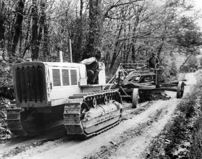 Framed Print : Road Making in America Framed Print : Road Making in America