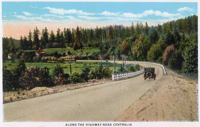 Framed Print : Road near Centralia, Washington, Pacific Highway, USA Date: 1929 Framed Print : Road near Centralia, Washington, Pacific Highway, USA Date: 1929