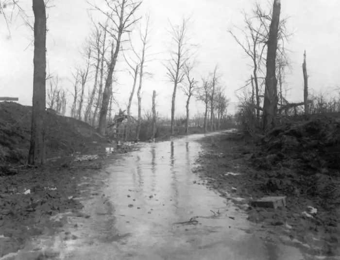 Framed Print : Road to Puisieux, France, Western Front, WW1 Framed Print : Road to Puisieux, France, Western Front, WW1