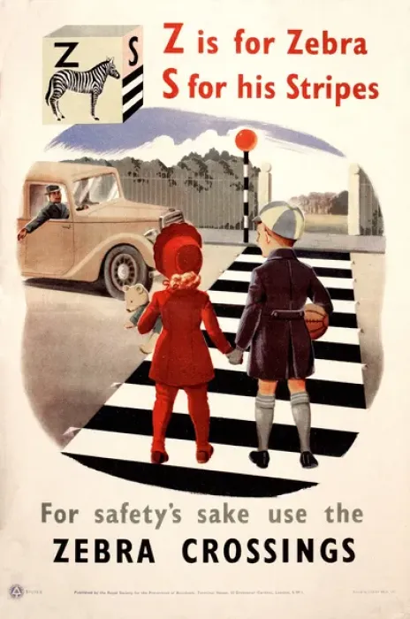 Framed Print : Road safety poster, Zebra Crossings Framed Print : Road safety poster, Zebra Crossings