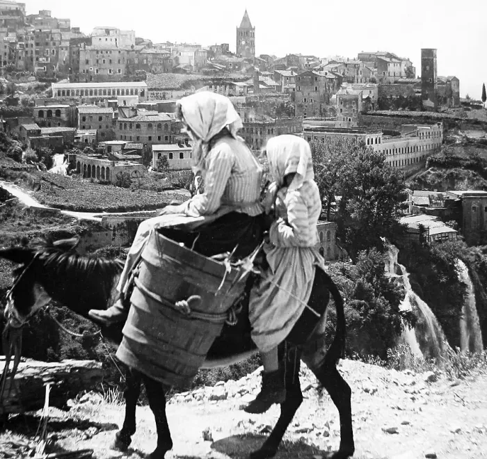 Framed Print : On the road to Tivoli Italy early 1900s Framed Print : On the road to Tivoli Italy early 1900s