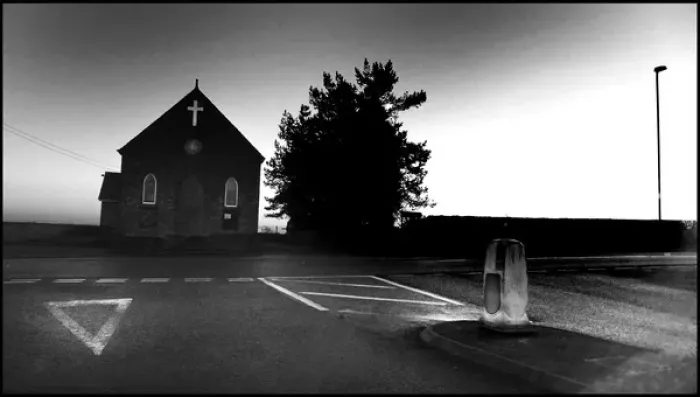 Framed Print : Roadside chapel at intersections Staffordshire Framed Print : Roadside chapel at intersections Staffordshire