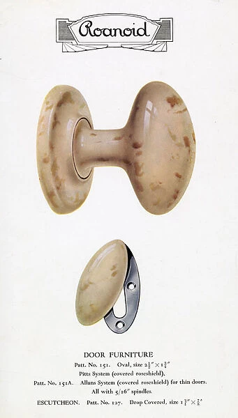 Roanoid bakelite doorknob and keyhole cover