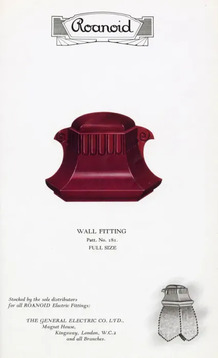 Framed Print : Roanoid bakelite wall fitting