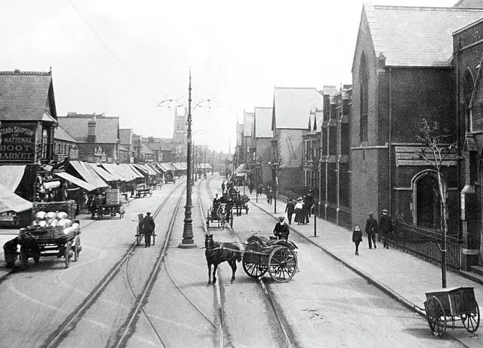 Framed Print : Roath Albany Road Cardiff early 1900s Framed Print : Roath Albany Road Cardiff early 1900s