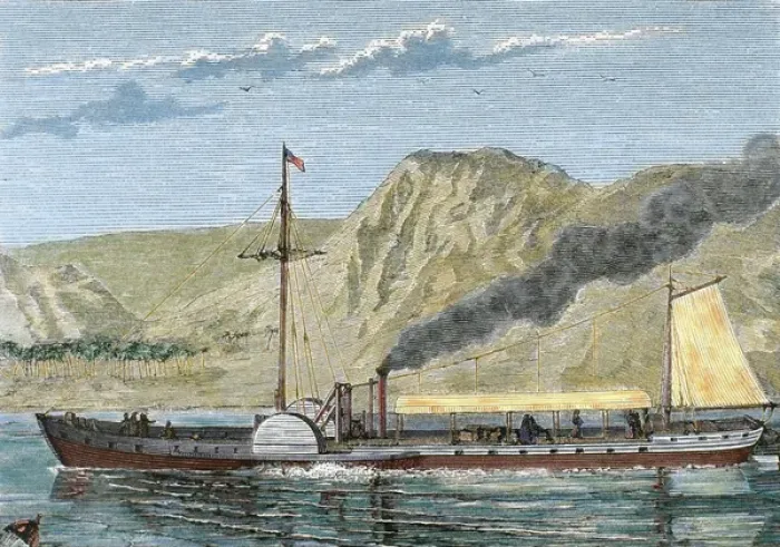 Framed Print : Robert Fultons steamboat Framed Print : Robert Fultons steamboat