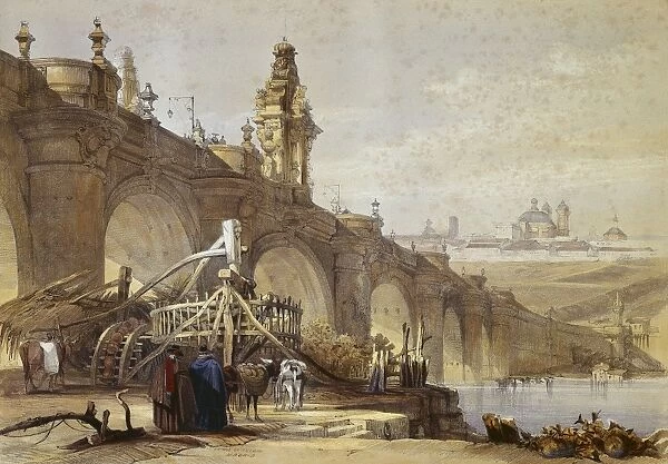 ROBERTS, David (1796-1864). Toledo Bridge in