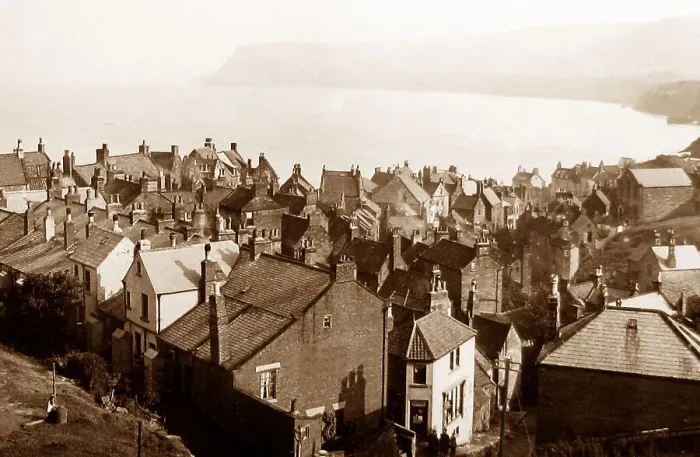 Framed Print : Robin Hood's Bay Victorian period Framed Print : Robin Hood's Bay Victorian period