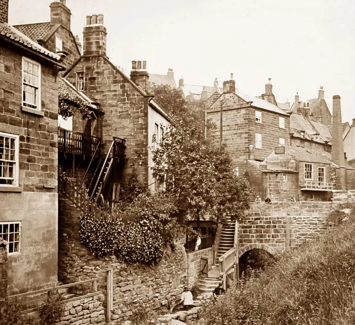 Framed Print : Robin Hood's Bay, Victorian period Framed Print : Robin Hood's Bay, Victorian period