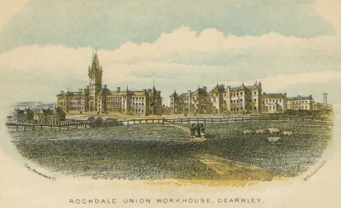 Framed Print : Rochdale Union Workhouse, Dearnley, Lancashire Framed Print : Rochdale Union Workhouse, Dearnley, Lancashire