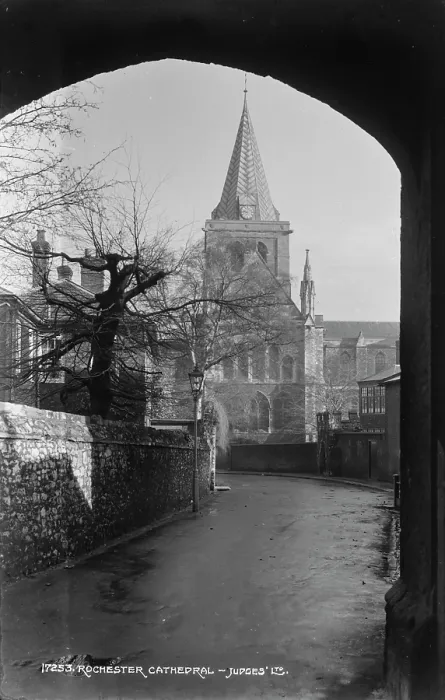 Framed Print : Rochester Cathedral from Judges Lane Framed Print : Rochester Cathedral from Judges Lane