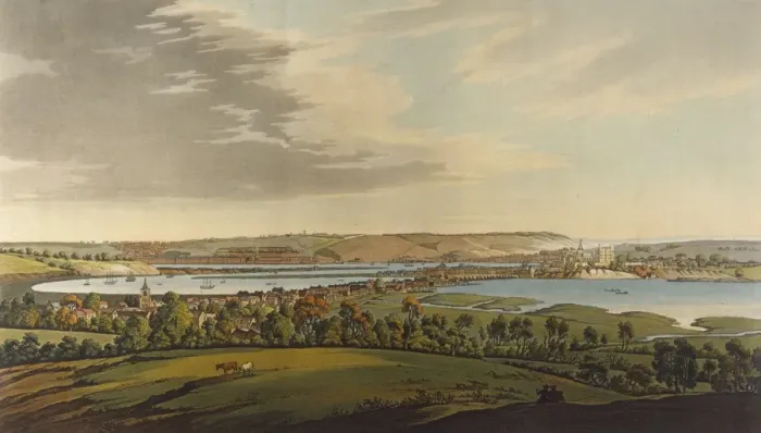 Framed Print : Rochester & Chatham 1795 Framed Print : Rochester & Chatham 1795