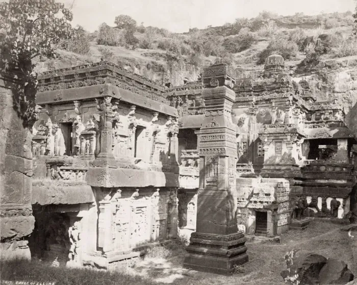 Framed Print : Rock cut caves at Ellora, India Framed Print : Rock cut caves at Ellora, India