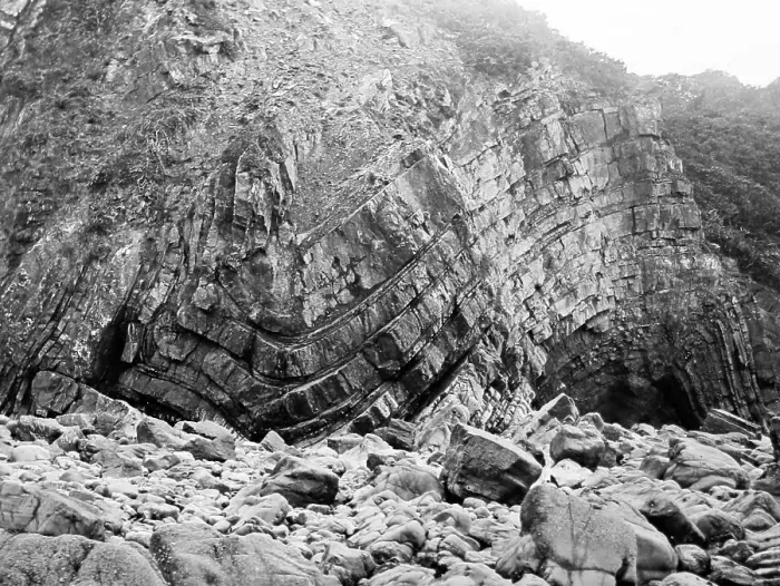 Framed Print : Rock formation, Clovelly Framed Print : Rock formation, Clovelly