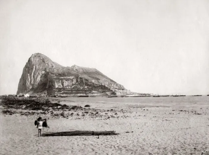 Framed Print : Rock of Gibraltar, c. 1880 s Framed Print : Rock of Gibraltar, c. 1880 s