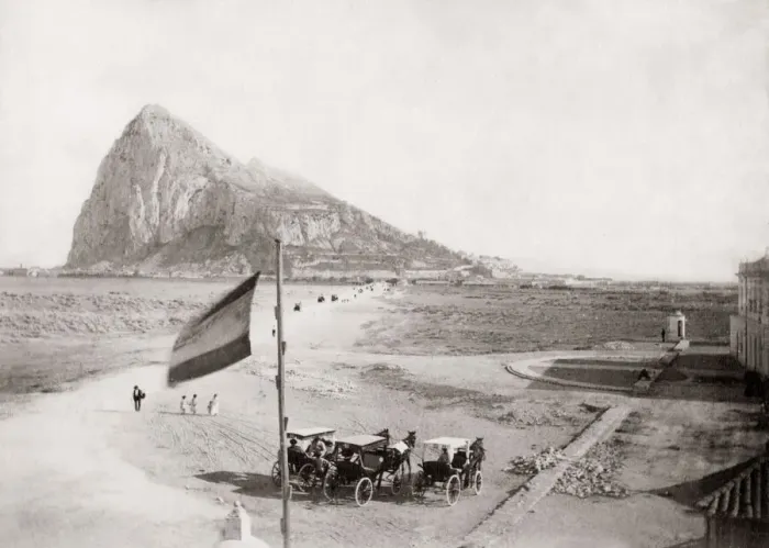 Framed Print : Rock of Gibraltar from neutral ground c. 1880 Framed Print : Rock of Gibraltar from neutral ground c. 1880