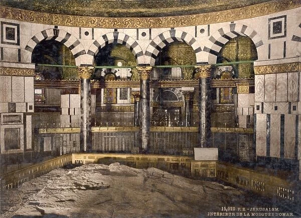 The rock in the Mosque of Omar, Jerusalem