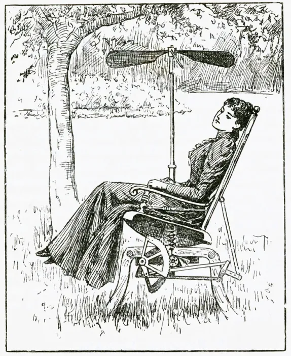 Framed Print : Rocking-chair with fan 1893 Framed Print : Rocking-chair with fan 1893