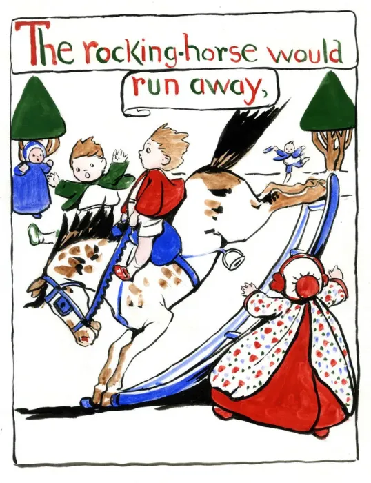 Framed Print : The rocking-horse would run away, by Minnie Asprey Framed Print : The rocking-horse would run away, by Minnie Asprey