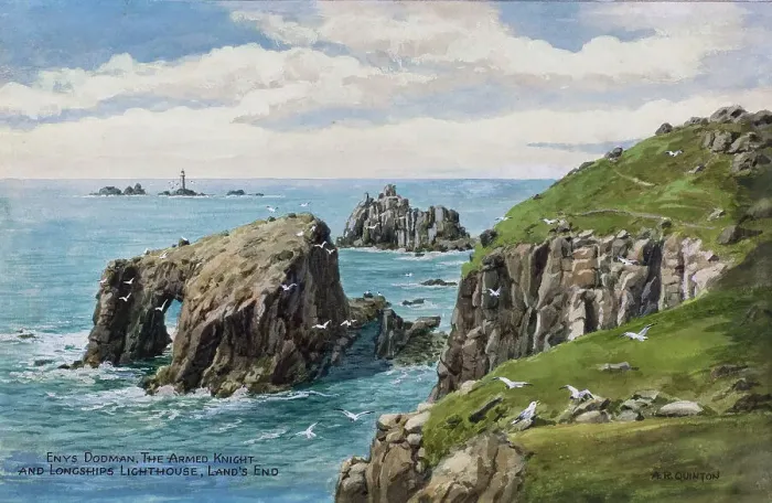 Framed Print : Rocks and Longships Lighthouse, Land's End, Cornwall Framed Print : Rocks and Longships Lighthouse, Land's End, Cornwall