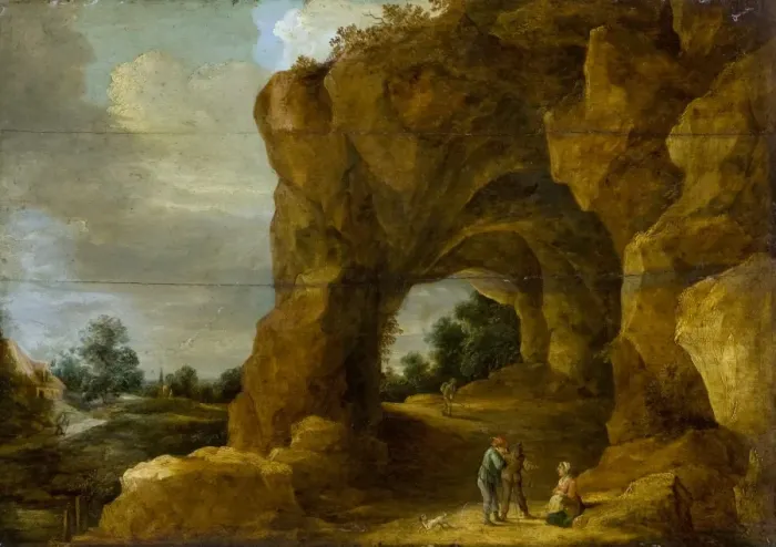 Framed Print : Rocky Arch with Figures Framed Print : Rocky Arch with Figures