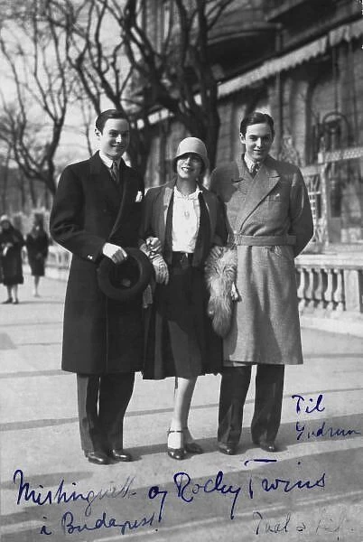 The Rocky Twins with Mistinguett in Budapest, ealry 1930s