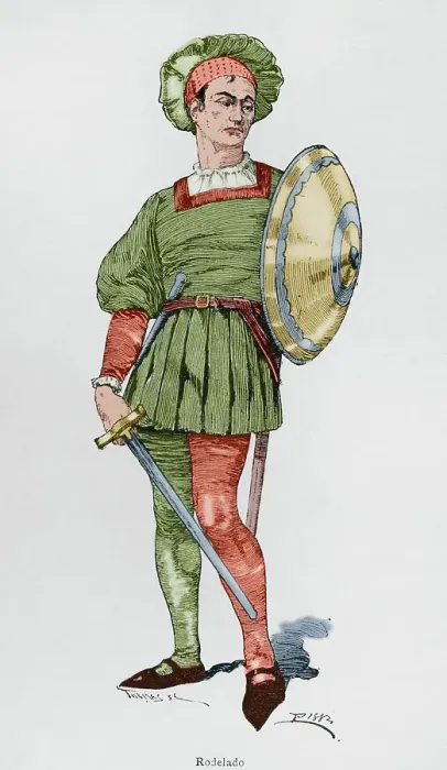 Framed Print : Rodeleros (shield bearers). Spanish troops, 16th century Framed Print : Rodeleros (shield bearers). Spanish troops, 16th century
