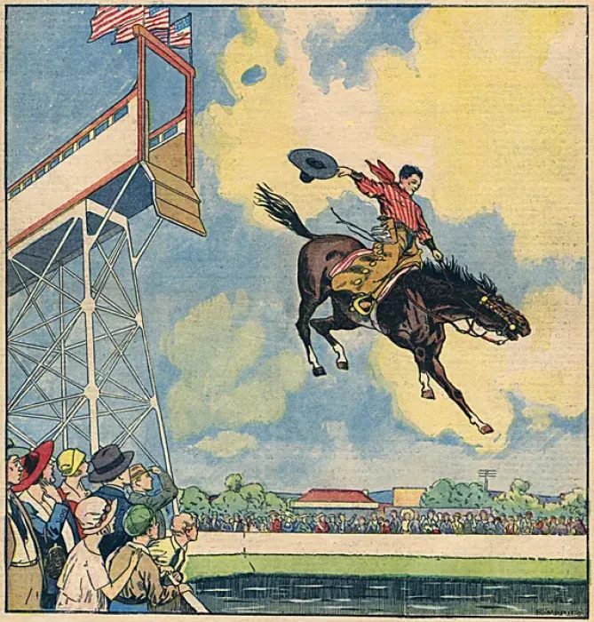 Framed Print : Rodeo Riders Leap Framed Print : Rodeo Riders Leap