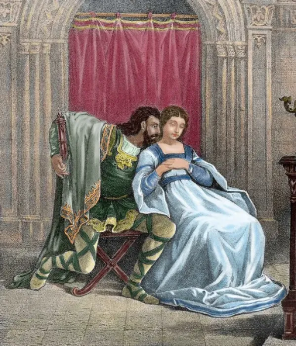 Framed Print : Roderic. Visigoth king (709-711). Roderic and Florinda (La C Framed Print : Roderic. Visigoth king (709-711). Roderic and Florinda (La C