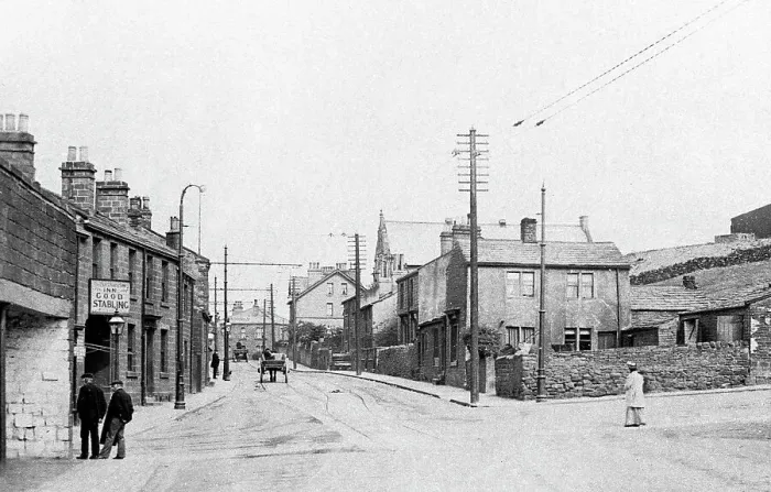Framed Print : Rodley Tram Terminus early 1900s Framed Print : Rodley Tram Terminus early 1900s