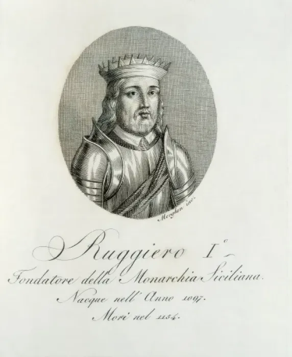 Framed Print : Roger II (1095-1154). Count of Sicily (1101-1127) Framed Print : Roger II (1095-1154). Count of Sicily (1101-1127)