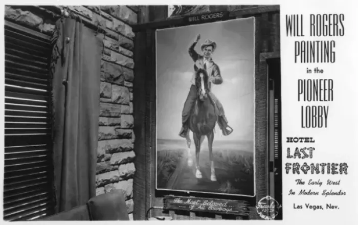 Framed Print : Will Rogers painting, Hotel Last Frontier, Las Vegas, USA Framed Print : Will Rogers painting, Hotel Last Frontier, Las Vegas, USA