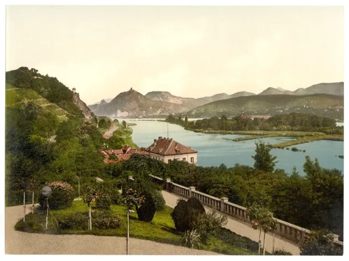 Framed Print : Rolandseck and Siebengebirge, the Rhine, Germany Framed Print : Rolandseck and Siebengebirge, the Rhine, Germany