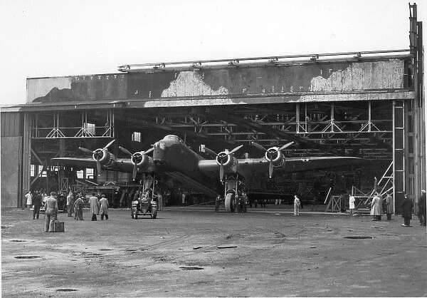 The roll out of the first Belfast-built Short Stirling N600