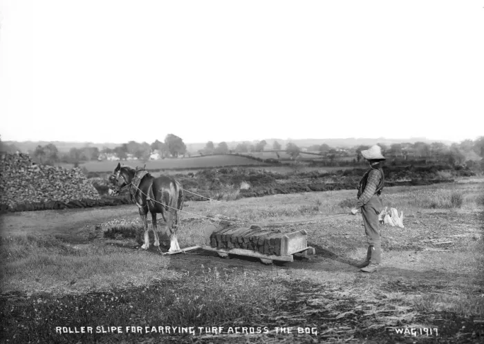 Framed Print : Roller Slipe for Carrying the Turf Across the Bog Framed Print : Roller Slipe for Carrying the Turf Across the Bog