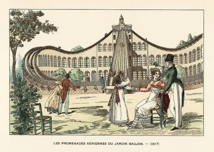 Framed Print : The rollercoaster in Jardin Beaujon, Paris, 1817 Framed Print : The rollercoaster in Jardin Beaujon, Paris, 1817