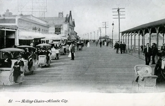 Framed Print : Rolling Chairs on the Boardwalk, Atlantic City, New Jersey Framed Print : Rolling Chairs on the Boardwalk, Atlantic City, New Jersey