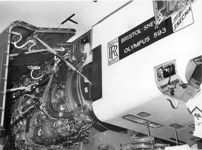 Framed Print : Rolls Royce / Snecma Olympus 593-3B powerplant installation Framed Print : Rolls Royce / Snecma Olympus 593-3B powerplant installation