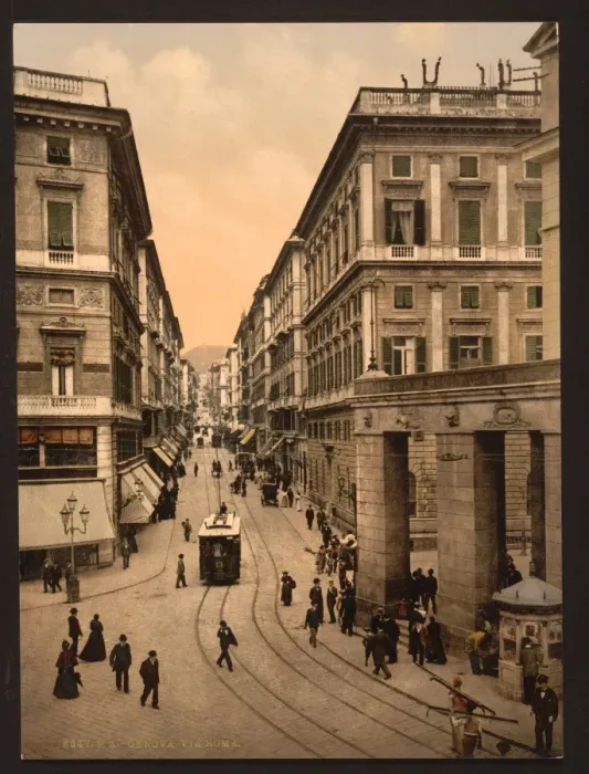 Framed Print : Via Roma, Genoa, Italy Framed Print : Via Roma, Genoa, Italy