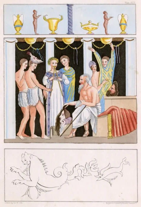 Framed Print : ROMAN ACTORS PREPARE Framed Print : ROMAN ACTORS PREPARE
