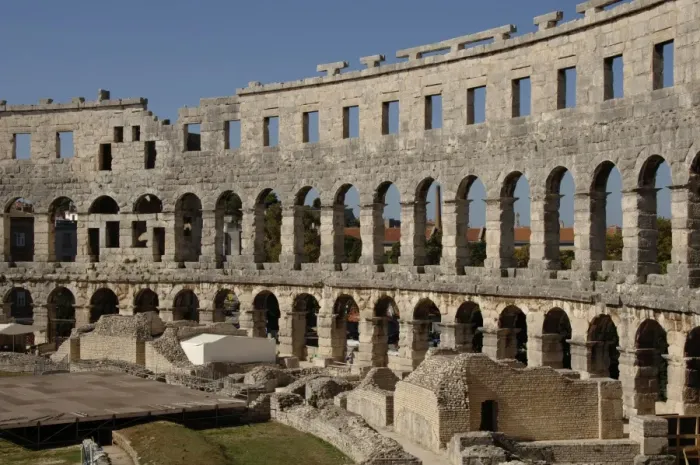 Framed Print : Roman amphitheater (I century A. D. ). Pula. Croatia Framed Print : Roman amphitheater (I century A. D. ). Pula. Croatia