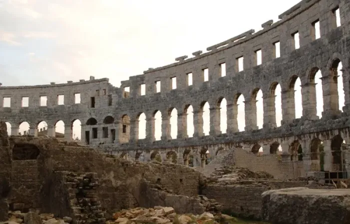 Framed Print : Roman amphitheater (I century A. D. ). Pula. Croatia Framed Print : Roman amphitheater (I century A. D. ). Pula. Croatia