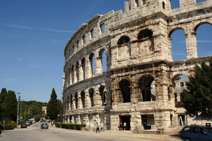 Framed Print : Roman amphitheater (I century A. D. ). Pula. Croatia Framed Print : Roman amphitheater (I century A. D. ). Pula. Croatia